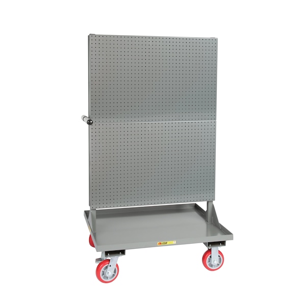 Double Sided Pegboard Panel Cart, 30" x 36" Deck